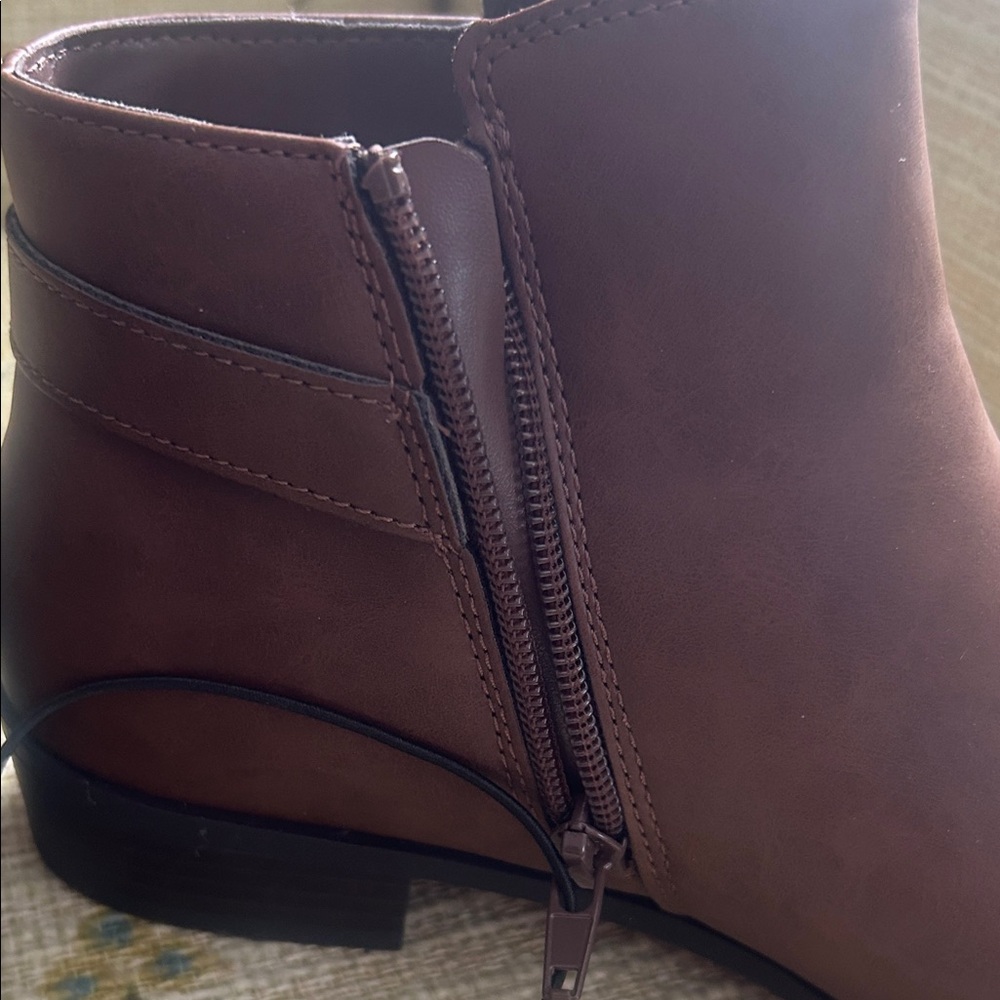St. John's Bay Rich Brown Ankle Boots - Picture 3 of 6